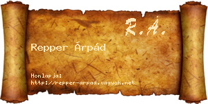 Repper Árpád névjegykártya