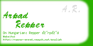 arpad repper business card